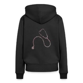 Medizinische Fachangestellte - Frauen Premium Bio Hoodie - Schwarz - Hinten - Julia (174cm)