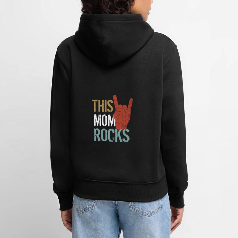 This Mom Rocks Muttertag Geschenkidee Frauen Premium Bio Hoodie