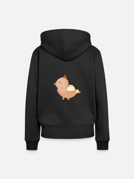 Vögelchen Vogel - Frauen Premium Bio Hoodie - Schwarz