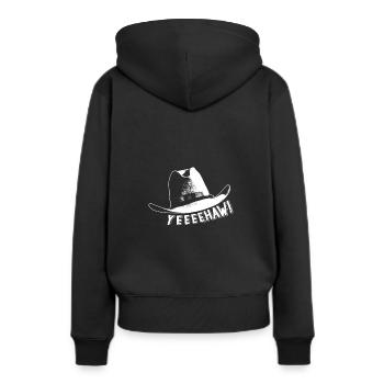 Cowboy Hat Shirt Cheval Propriétaire Range Range - Sweat à capuche Premium bio Femme - noir - Dos - Julia (174cm)