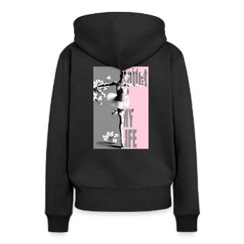 Ballett is my Life dancing teen - Women’s Premium Organic Hoodie - black - Back - Julia (174cm)