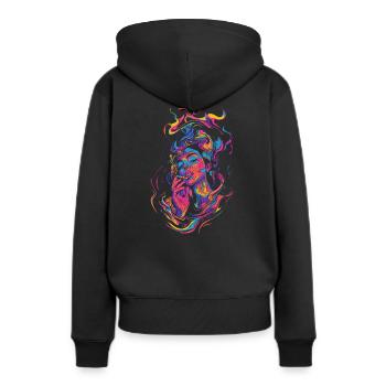 surreal magic art - Frauen Premium Bio Hoodie - Schwarz - Hinten - Julia (174cm)