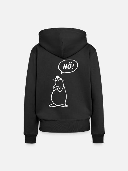 NÖ ! T-Shirt - Frauen Premium Bio Hoodie - Schwarz