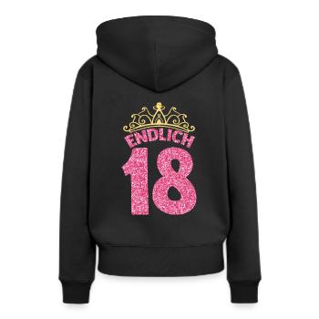 18. Geburtstag Prinzessin Princess Königin Geburts - Frauen Premium Bio Hoodie - Schwarz - Hinten - Julia (174cm)