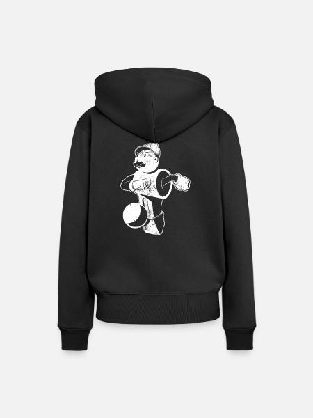 Tischfußball - Frauen Premium Bio Hoodie - Schwarz