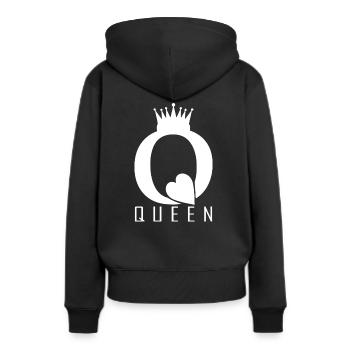 Queen King Queen Couple Outfit - Women’s Premium Organic Hoodie - black - Back - Julia (174cm)