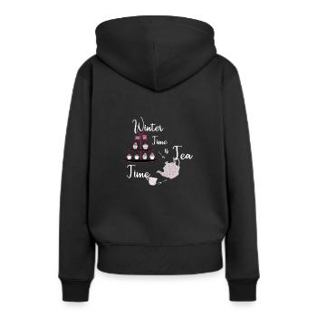 winter - Women’s Premium Organic Hoodie - black - Back - Julia (174cm)