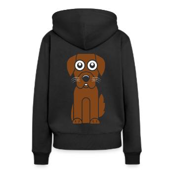 Hund Hund - Sweat à capuche Premium bio Femme - noir - Dos - Julia (174cm)