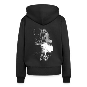 Chevalier Chevalier Épée Templier 2reborn - Sweat à capuche Premium bio Femme - noir - Dos - Julia (174cm)