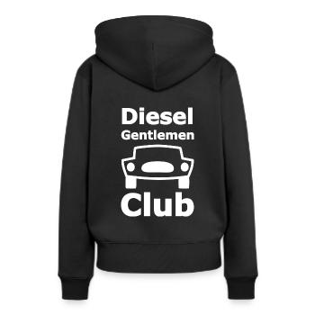 Nur der Diesel - Frauen Premium Bio Hoodie - Schwarz - Hinten - Julia (174cm)