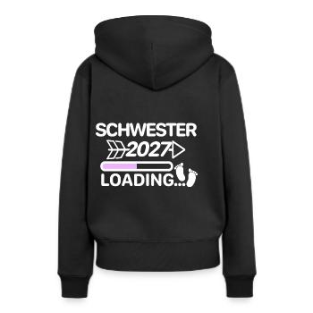 Je serai sœur en 2027 - Sweat à capuche Premium bio Femme - noir - Dos - Julia (174cm)