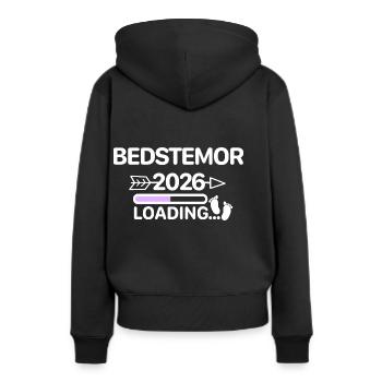 Bedstemor 2026 Danois - Sweat à capuche Premium bio Femme - noir - Dos - Julia (174cm)