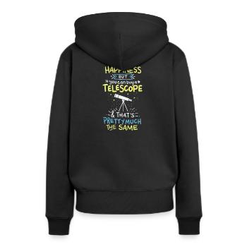 Astronomie - Frauen Premium Bio Hoodie - Schwarz - Hinten - Julia (174cm)