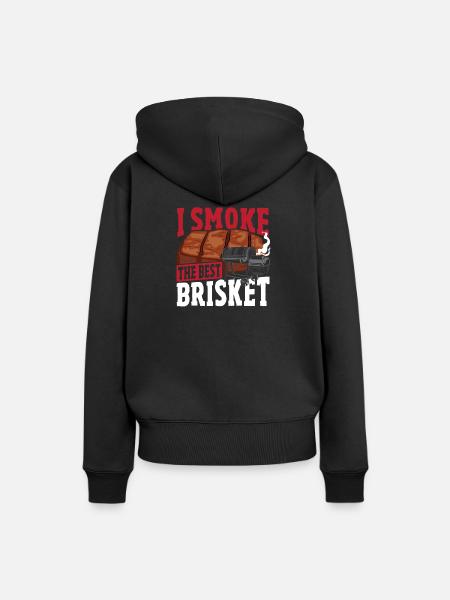 Grillfleisch Gegrilltes geräuchertes Rindfleisch - Frauen Premium Bio Hoodie - Schwarz