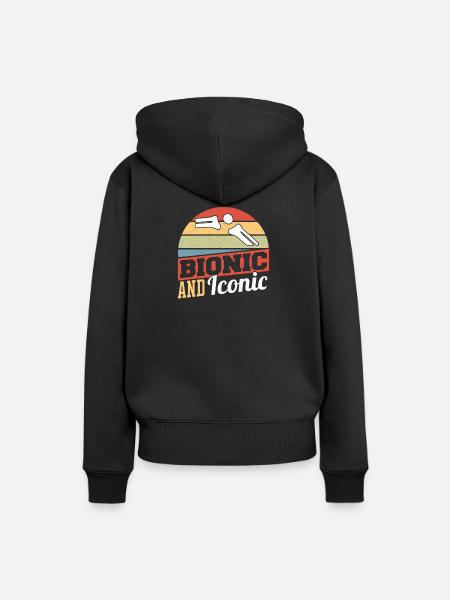 Bionisch und ikonisch - Frauen Premium Bio Hoodie - Schwarz