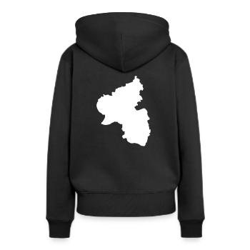 Rhénanie-Palatinat - Sweat à capuche Premium bio Femme - noir - Dos - Julia (174cm)