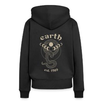 nouilles de danger - Sweat à capuche Premium bio Femme - noir - Dos - Julia (174cm)