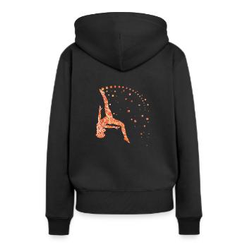 Gymnastik - Frauen Premium Bio Hoodie - Schwarz - Hinten - Julia (174cm)