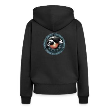Orque orque - Sweat à capuche Premium bio Femme - noir - Dos - Julia (174cm)