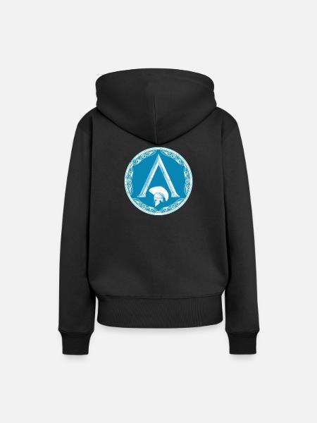 Sparta Symbol - Frauen Premium Bio Hoodie - Schwarz