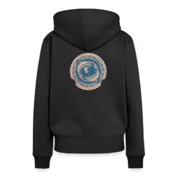 Grèce - Sweat à capuche Premium bio Femme - noir - Dos - Julia (174cm)
