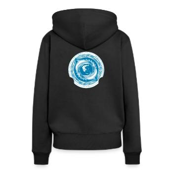 Grèce - Sweat à capuche Premium bio Femme - noir - Dos - Julia (174cm)