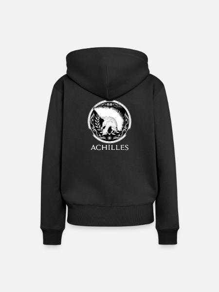 Achilles Griechischer Krieger - Frauen Premium Bio Hoodie - Schwarz