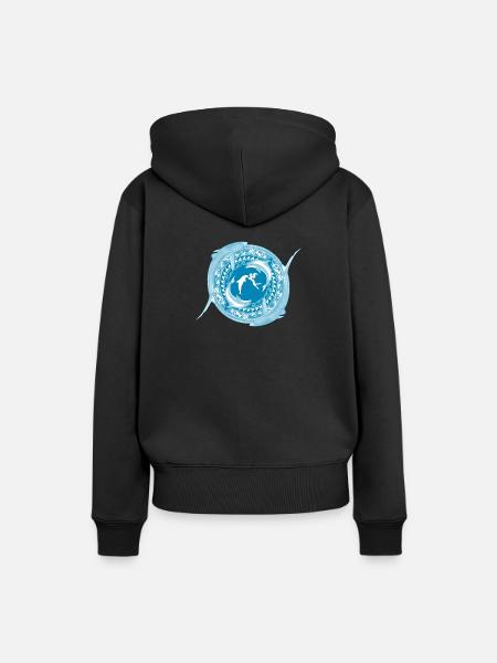 Tochter von Poseidon - Frauen Premium Bio Hoodie - Schwarz
