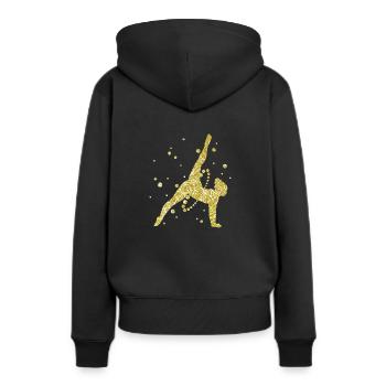 Kunstturnen - Frauen Premium Bio Hoodie - Schwarz - Hinten - Julia (174cm)