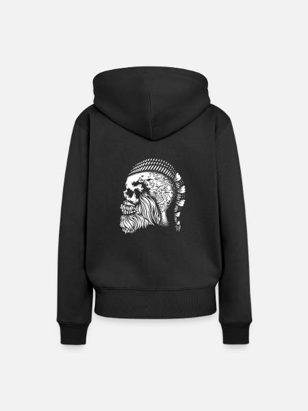 Wikinger Odin - Frauen Premium Bio Hoodie - Schwarz