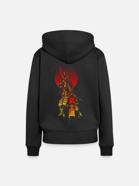 Samurai - Frauen Premium Bio Hoodie - Schwarz