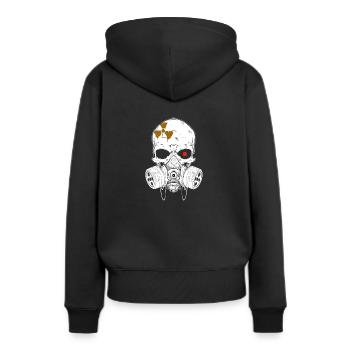 Verstrahlter Schädel - Frauen Premium Bio Hoodie - Schwarz - Hinten - Julia (174cm)