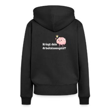 Unemployment benefit recipient brain - Women’s Premium Organic Hoodie - black - Back - Julia (174cm)