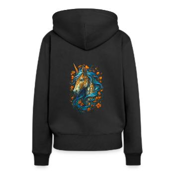 Unicorn - Women’s Premium Organic Hoodie - black - Back - Julia (174cm)