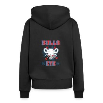 T-shirt Cool Dart Bulls Eye - Sweat à capuche Premium bio Femme - noir - Dos - Julia (174cm)