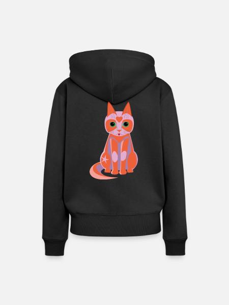 Kitty Lara - Frauen Premium Bio Hoodie - Schwarz