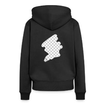 gomme photoshop - Frauen Premium Bio Hoodie - Schwarz - Hinten - Julia (174cm)