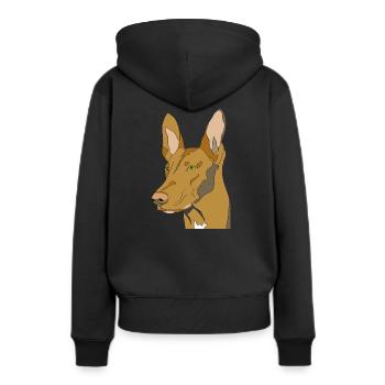 Kelb valley fenek - Women’s Premium Organic Hoodie - black - Back - Julia (174cm)