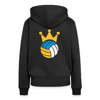 Beachvolleyball - Frauen Premium Bio Hoodie - Schwarz - Hinten - Julia (174cm)