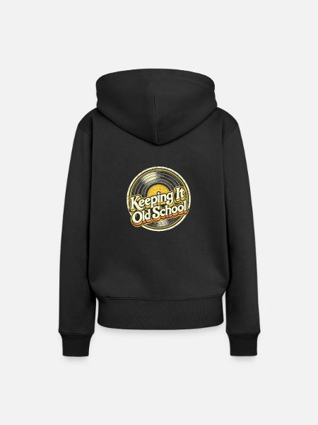 Die alte Schule bewahren - Frauen Premium Bio Hoodie - Schwarz