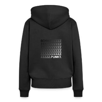 Schwarz. Punkt. Dunkle Klamotten - Frauen Premium Bio Hoodie - Schwarz - Hinten - Julia (174cm)