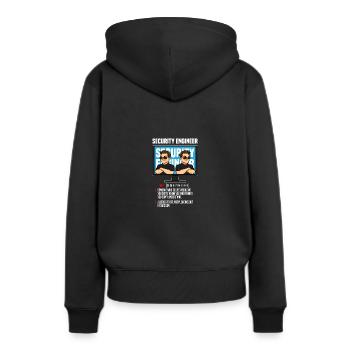 IT Security Définition sécurité informatique cadeau de Troie - Sweat à capuche Premium bio Femme - noir - Dos - Julia (174cm)