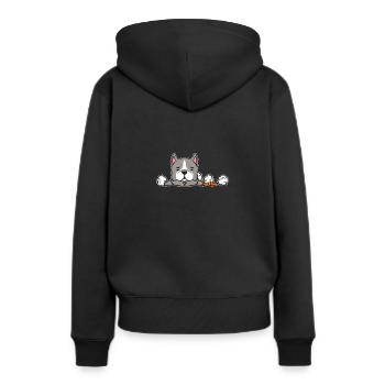 Süßer Pitbull Hundeliebhaber Amt für Humor - Frauen Premium Bio Hoodie - Schwarz - Hinten - Julia (174cm)