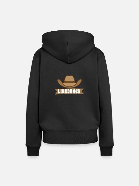 Linedance - Frauen Premium Bio Hoodie - Schwarz