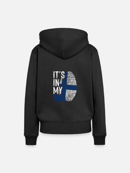 Finnland DNA - Frauen Premium Bio Hoodie - Schwarz