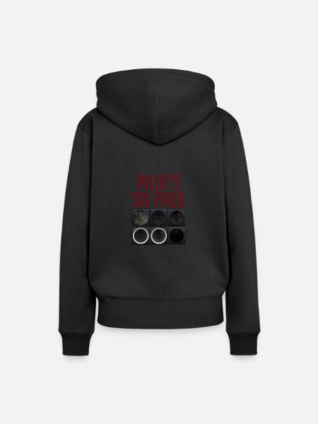 Pilot Fliegen - Frauen Premium Bio Hoodie - Schwarz