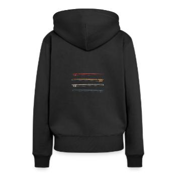 Violoncelle musique classique - Sweat à capuche Premium bio Femme - noir - Dos - Julia (174cm)