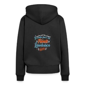 Groupe de danse linedance - Sweat à capuche Premium bio Femme - noir - Dos - Julia (174cm)