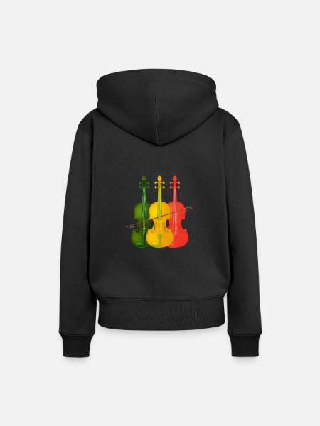 Cello Cellospieler - Frauen Premium Bio Hoodie - Schwarz