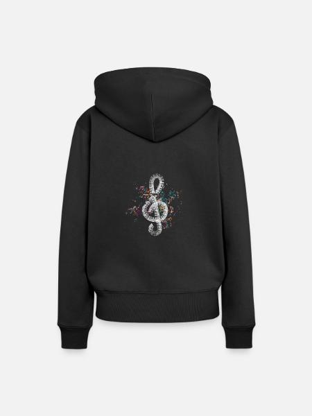 Klavier Pianospieler Musiker - Frauen Premium Bio Hoodie - Schwarz